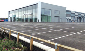 Hauraton surface water drainage system installed at new automotive showrooms and servicing centre
